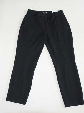 Express Women's Columnist Ankle Mid Rise Pants Size 4 Petite NWT Black 4P